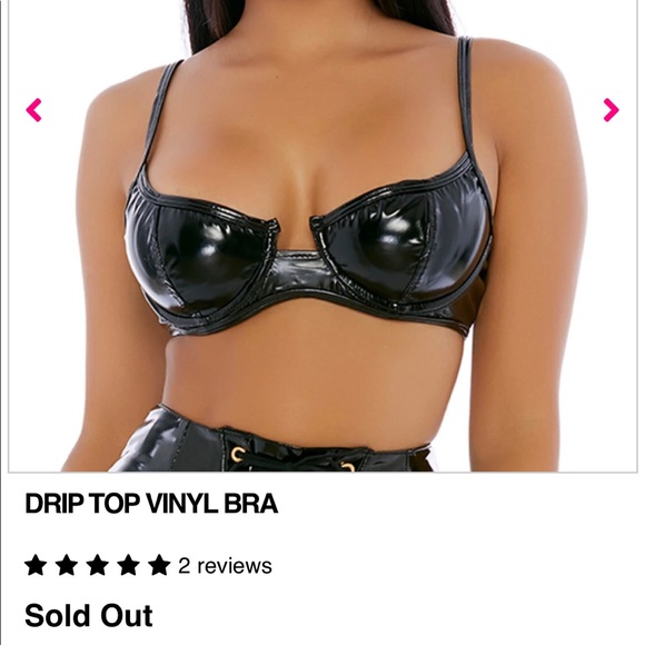 Rave Wonderland Drip Top Vinyl Bra for Raves - Picture 5 of 5